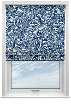 Acoustic Velvet, Classic Blue - Motorised Roman Blind